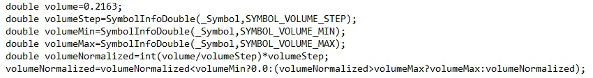 MT4 Error 131 normalise volume